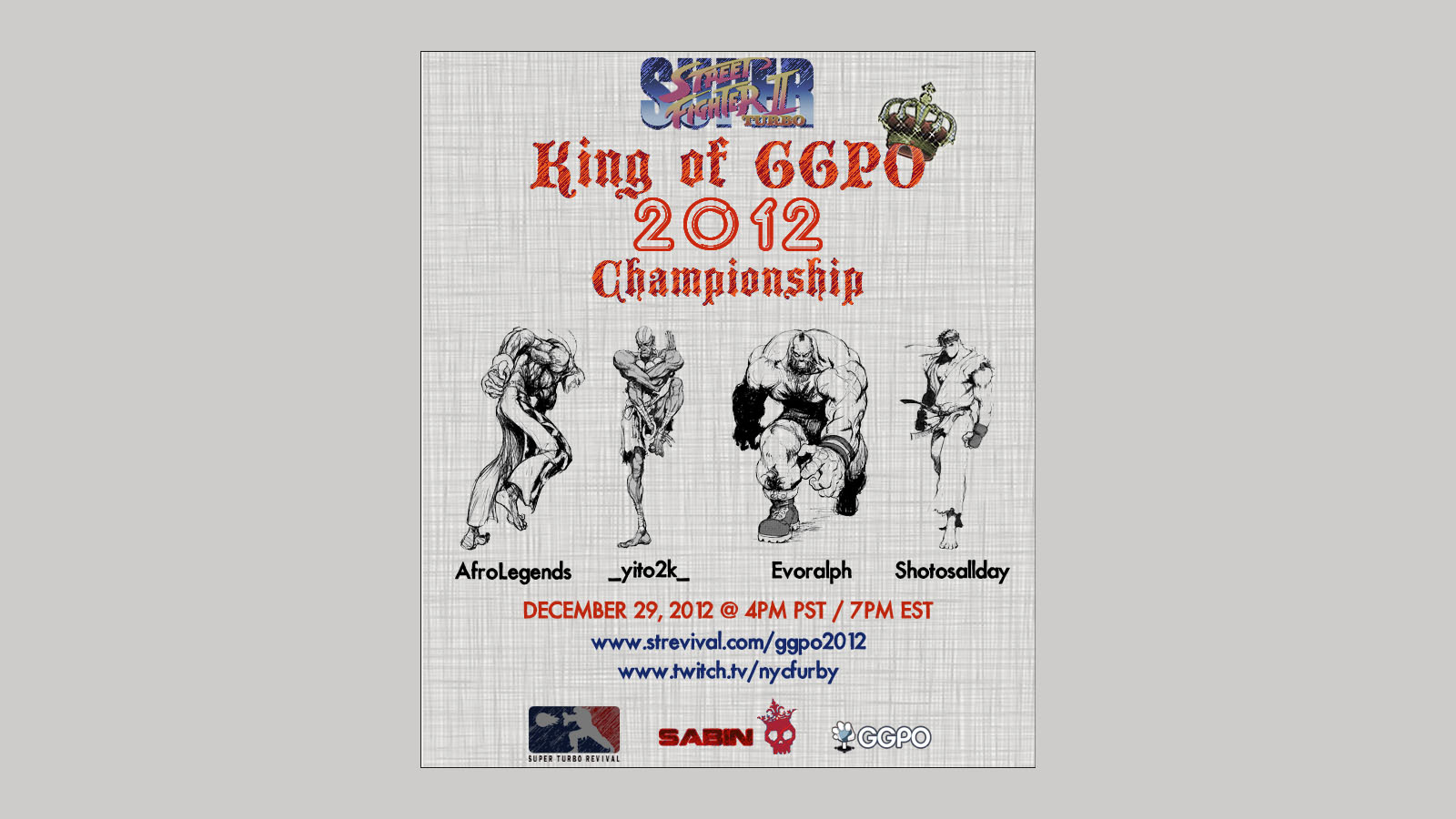 King of GGPO tournament promotion